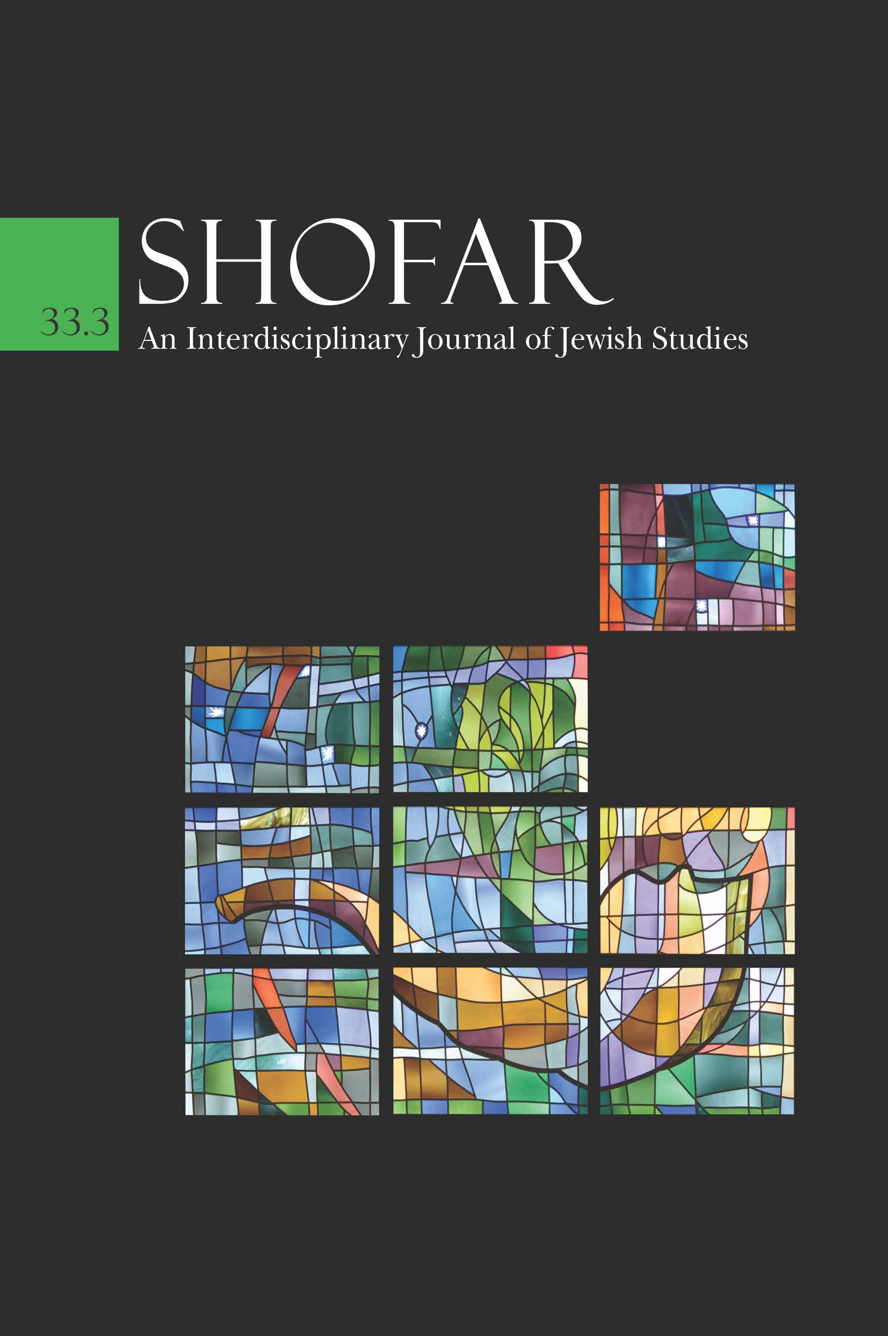 Shofar An Interdisciplinary Journal of Jewish Studies Purdue