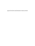Quantitative Methods in Education: A Practical Introduction to Statistics